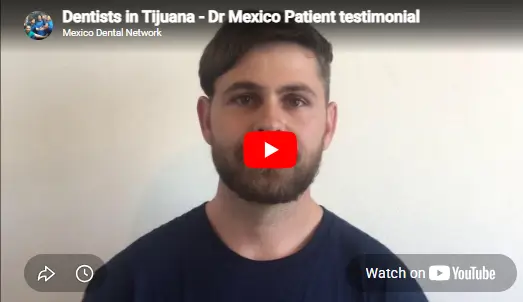 Dental patient testimonial video from a California patient sharing their experience and treatment results at Dr. Mexico Dental Group in Tijuana, Mexico.