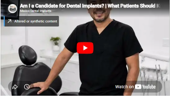 Video discussing whether a patient is a candidate for dental implants, including bone support, oral health, and treatment planning considerations.