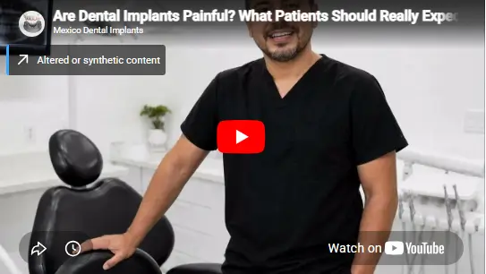 Educational video discussing whether dental implants are painful, what patients can expect during treatment, and how modern techniques help maximize comfort.