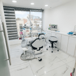 Modern dental treatment area with multiple patient chairs at Dr. Mexico Dental Group in Tijuana, Mexico