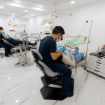 Modern dental treatment room at Dr. Mexico Dental Group in Tijuana with a patient receiving care.