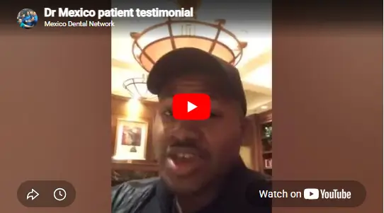 Patient testimonial video describing a positive experience, treatment results, and care received at Dr. Mexico Dental Group in Tijuana, Mexico.
