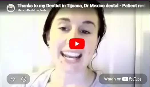 Patient testimonial video sharing a personal experience, treatment results, and satisfaction with dental care received at Dr. Mexico Dental Group in Tijuana, Mexico.