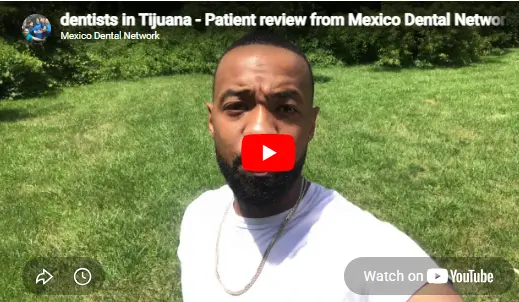 Patient video testimonial sharing a personal experience and successful dental treatment at Dr. Mexico Dental Group in Tijuana, Mexico.