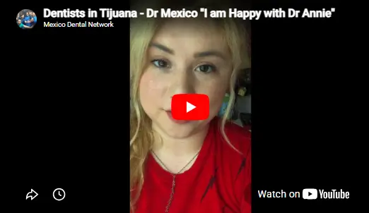 Patient testimonial video sharing a personal experience and treatment results at Dr. Mexico Dental Group in Tijuana, Mexico.