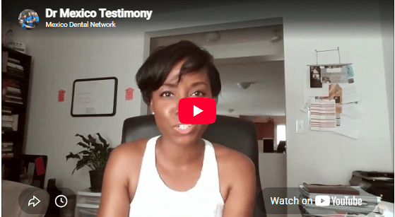 Patient sharing a video testimonial about dental treatment at Dr. Mexico Dental Group in Tijuana