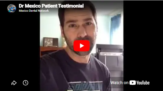 Patient testimonial video sharing a positive experience and treatment results at Dr. Mexico Dental Group in Tijuana, Mexico.