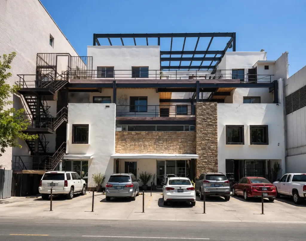 Rio Suites Hotel in Tijuana, Mexico, offering spacious suite-style accommodations near Zona Rio and Dr. Mexico Dental Group for dental tourists seeking comfort and value during their stay.