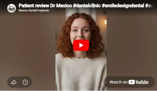 Smile makeover patient testimonial video sharing treatment results, improved confidence, and experience at Dr. Mexico Dental Group in Tijuana, Mexico.