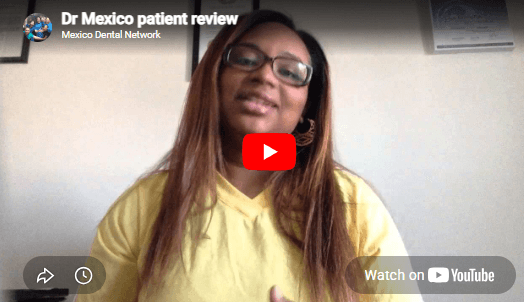 Video testimonial from a patient sharing their experience with dental treatment at Dr. Mexico Dental Group in Tijuana, Mexico.